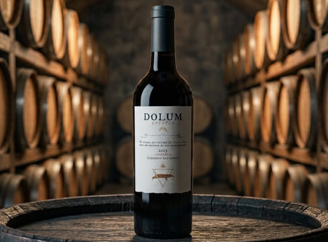 Shop the 2023 Dolum Estates Cabernet Sauvignon Discover the 2023 Dolum Estates California Cabernet Sauvignon, showcased on a vintage cellar barrel