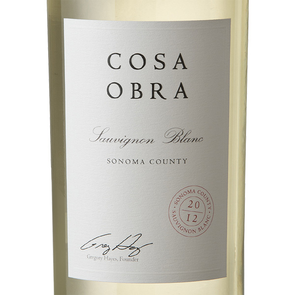 2012 Cosa Obra Sauvignon Blanc